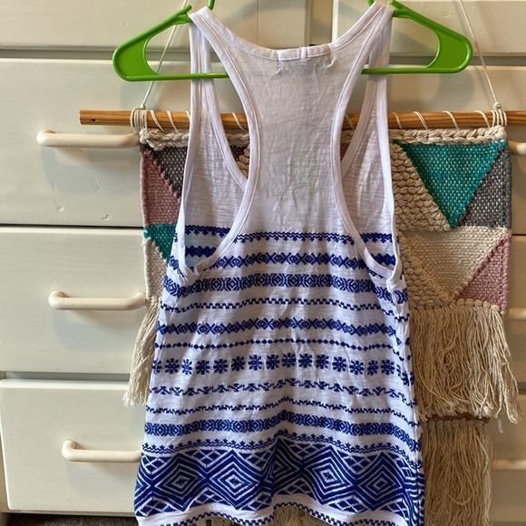 NWT. Sam Edelman Racerback Embroidered Tank - Picture 2 of 6